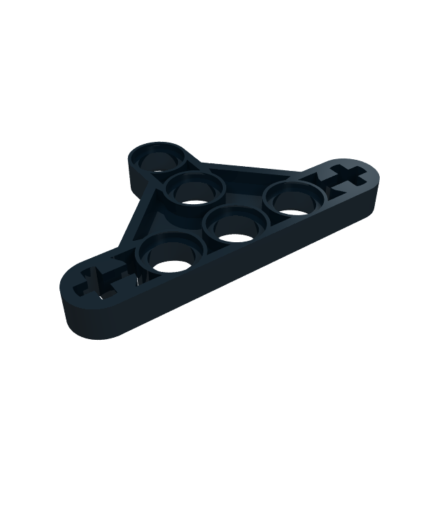 LEGO - Technic, hefarm gemodificeerd dun driehoekig 3 x 5 met korte steunen - Black | N