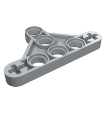 LEGO - Technic, hefarm gemodificeerd dun driehoekig 3 x 5 met korte steunen - Light Bluish Gray | N - Thumbnail