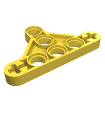 LEGO - Technic, hefarm gemodificeerd dun driehoekig 3 x 5 met korte steunen - Yellow | N - Thumbnail