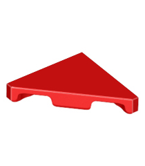 LEGO - Tegel, gemodificeerd 2 x 2 driehoekig - Red | N - Thumbnail