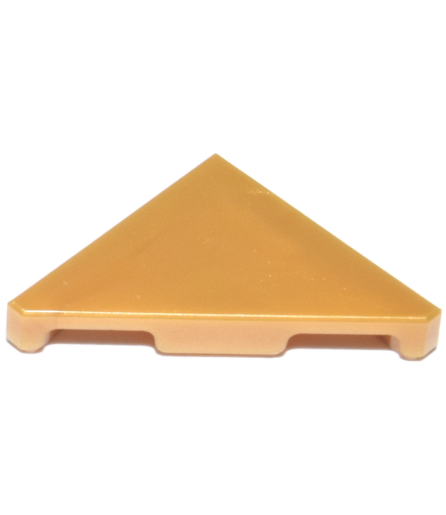 LEGO - Tegel, gemodificeerd 2 x 2 driehoekig - Pearl Gold | N