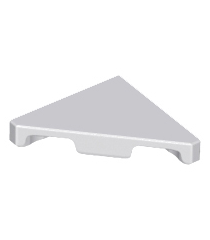 LEGO - Tegel, gemodificeerd 2 x 2 driehoekig - Light Bluish Gray | N - Thumbnail