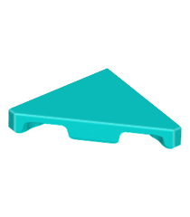 LEGO - Tegel, gemodificeerd 2 x 2 driehoekig - Dark Turquoise | N - Thumbnail