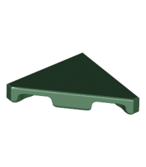 LEGO - Tegel, gemodificeerd 2 x 2 driehoekig - Dark Green | N - Thumbnail