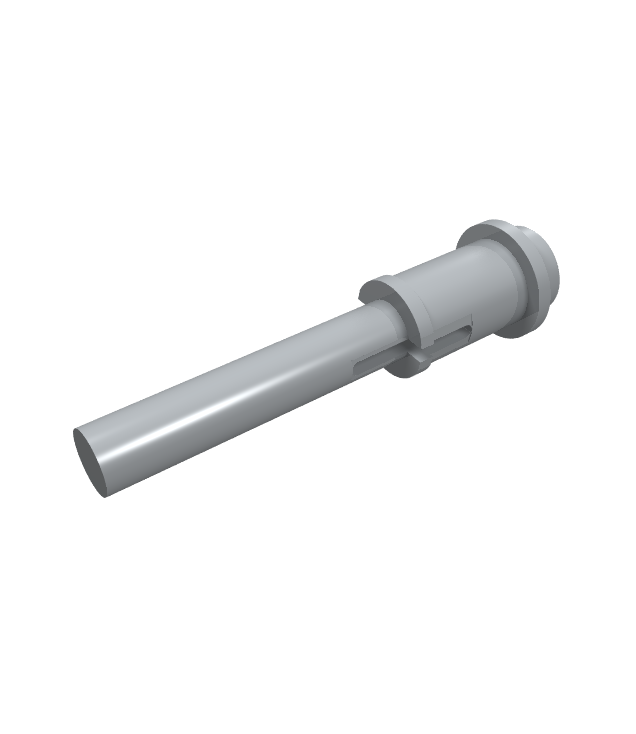 LEGO - Technic, pen 1/2 met staafverlenging 2L (projectielpen) - Light Bluish Gray | N
