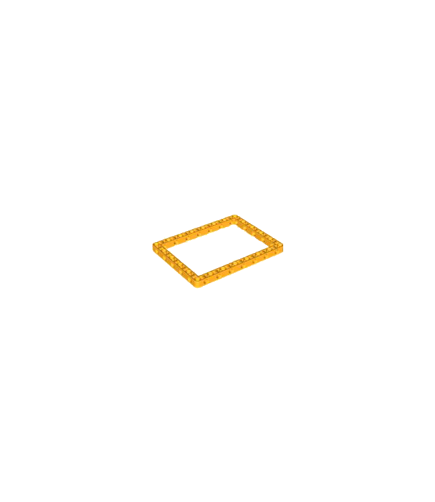 LEGO - Technic, hefarm gemodificeerd dik frame 11 x 15 met open midden - Bright Light Orange | N