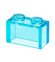 LEGO - Steen 1 x 2 zonder onderbuis - Trans-Light Blue | N - Thumbnail