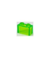 LEGO - Steen 1 x 2 zonder onderbuis - Trans-Bright Green | N - Thumbnail