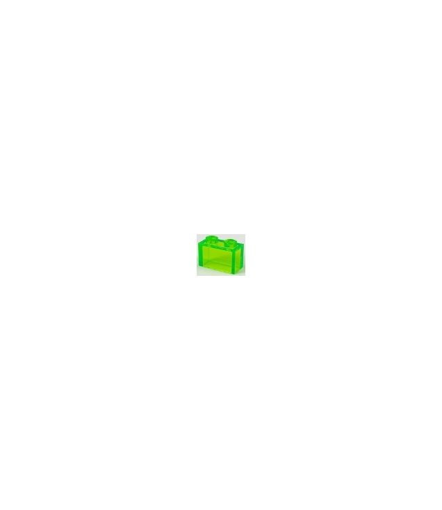 LEGO - Steen 1 x 2 zonder onderbuis - Trans-Bright Green | N