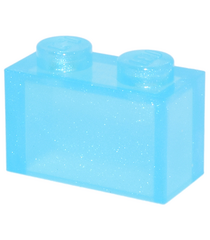 LEGO - Steen 1 x 2 zonder onderbuis - Satin Trans-Light Blue | N - Thumbnail
