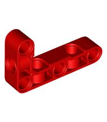 LEGO - Technic, hefarm gemodificeerd dik L-vormig 3 x 5 met haakse gaten - Red | N - Thumbnail
