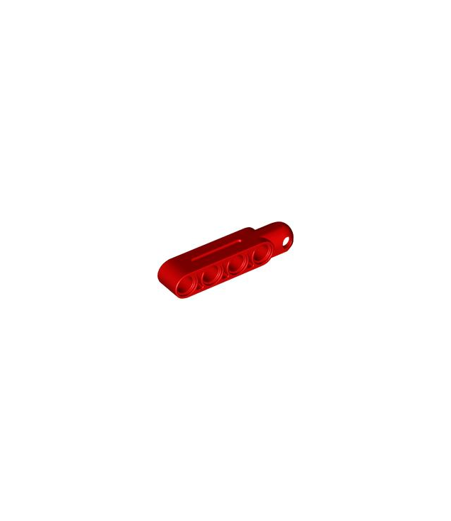 LEGO - Technic, stuurarm 5 x 1 met afgeronde trekbalhouder, afgeschuind (type 2) - Red | N