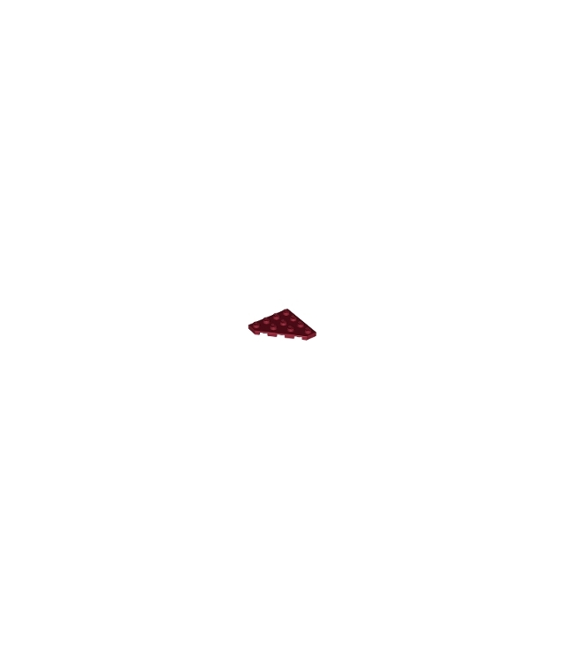 LEGO - Wig, plaat 4 x 4 met afgesneden hoek - Dark Red | N