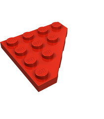 LEGO - Wig, plaat 4 x 4 met afgesneden hoek - Red | N - Thumbnail