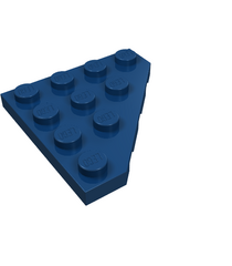 LEGO - Wig, plaat 4 x 4 met afgesneden hoek - Dark Blue | N - Thumbnail