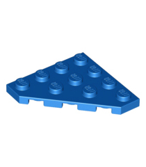 LEGO - Wig, plaat 4 x 4 met afgesneden hoek - Blue | N - Thumbnail