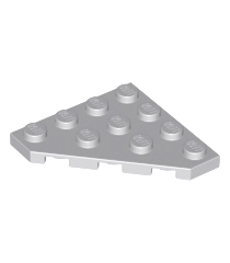 LEGO - Wig, plaat 4 x 4 met afgesneden hoek - Light Bluish Gray | N - Thumbnail