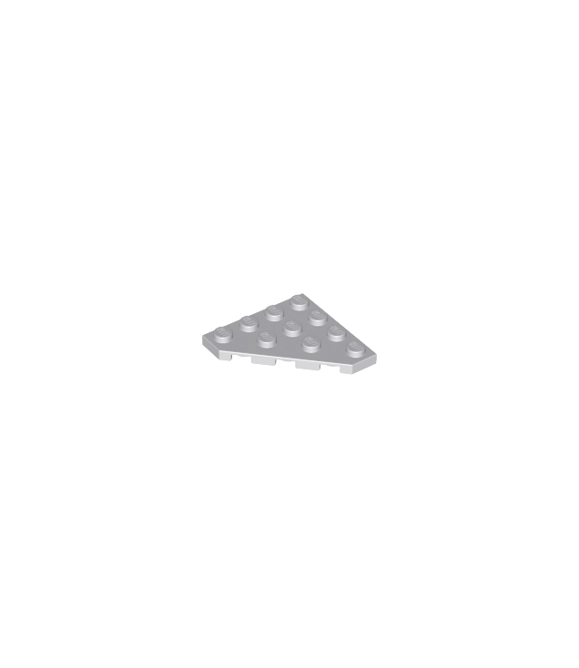 LEGO - Wig, plaat 4 x 4 met afgesneden hoek - Light Bluish Gray | N