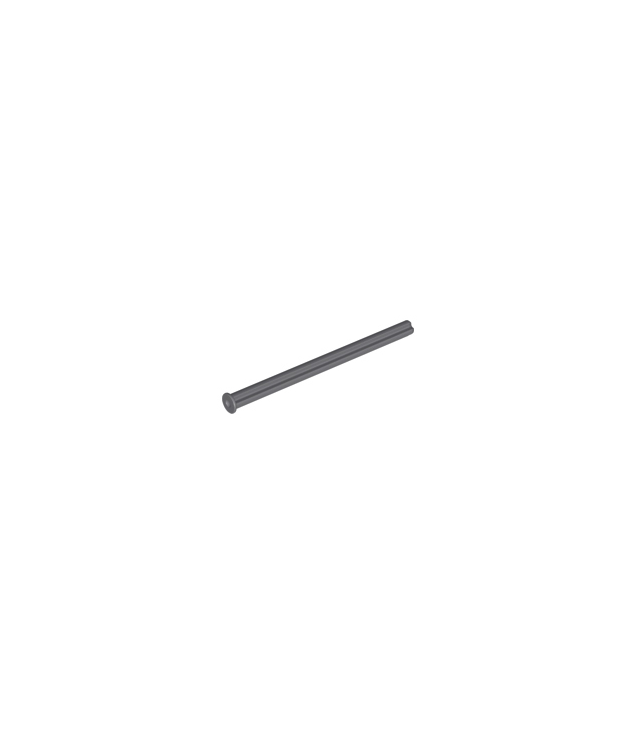 LEGO - Technic, as 8L met stopper - Dark Bluish Gray | N