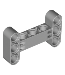 LEGO - Technic, hefarm gemodificeerd dik H-vormig 3 x 5 haaks - Light Bluish Gray | N - Thumbnail