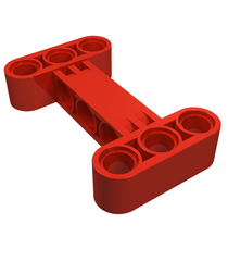 LEGO - Technic, hefarm gemodificeerd dik H-vormig 3 x 5 haaks - Red | N - Thumbnail