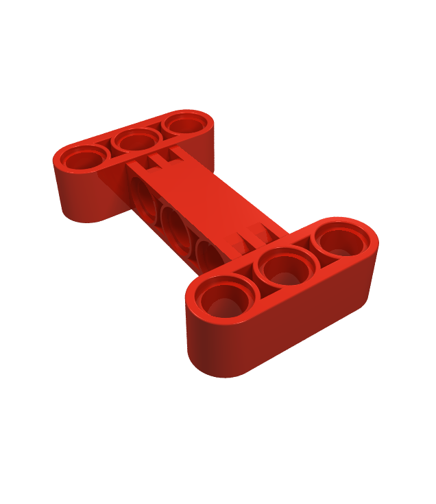 LEGO - Technic, hefarm gemodificeerd dik H-vormig 3 x 5 haaks - Red | N