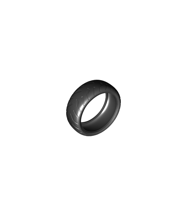 LEGO - Band Ø94,3 x 38 mm motorfiets met raceprofiel - Black | N