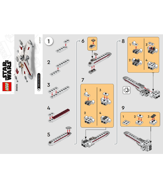 LEGO - X-Wing Starfighter – mini polybag-Instructieboek - | N