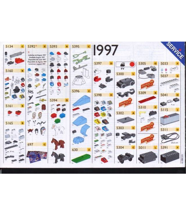 LEGO - 1997 Middel Service Packs Europees (4.108.531) (Vintage jaren ’90 catalogus) - | N