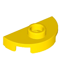 LEGO - Plaat, rond halve 1 x 2 met 1 nop (jumper) - Yellow | N - Thumbnail