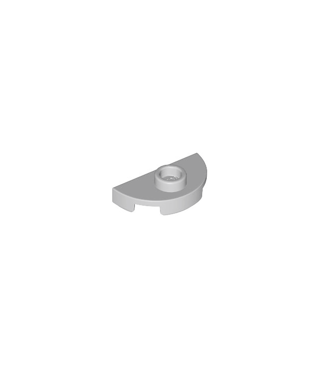 LEGO - Plaat, rond halve 1 x 2 met 1 nop (jumper) - Light Bluish Gray | N