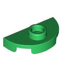 LEGO - Plaat, rond halve 1 x 2 met 1 nop (jumper) - Green | N - Thumbnail