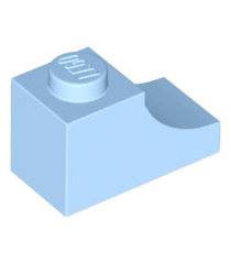 LEGO - Boog 1 x 2 omgekeerd - Bright Light Blue | N - Thumbnail