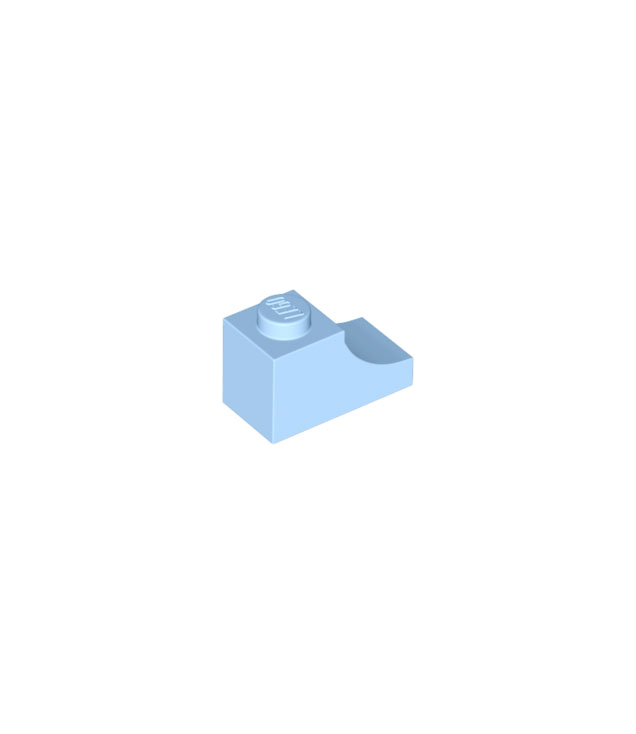 LEGO - Boog 1 x 2 omgekeerd - Bright Light Blue | N