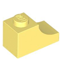 LEGO - Boog 1 x 2 omgekeerd - Bright Light Yellow | N - Thumbnail
