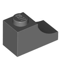 LEGO - Boog 1 x 2 omgekeerd - Dark Bluish Gray | N - Thumbnail