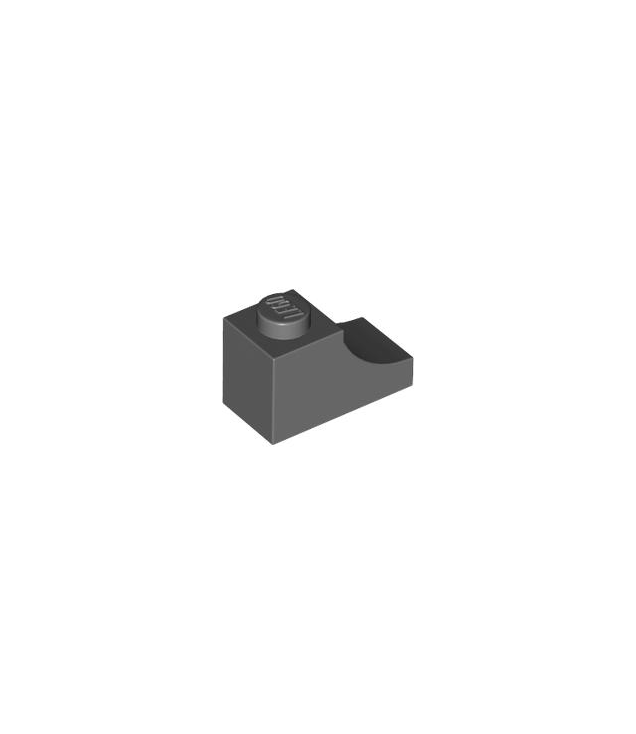 LEGO - Boog 1 x 2 omgekeerd - Dark Bluish Gray | N