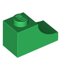 LEGO - Boog 1 x 2 omgekeerd - Green | N - Thumbnail