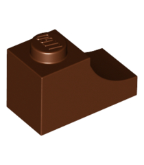 LEGO - Boog 1 x 2 omgekeerd - Reddish Brown | N - Thumbnail