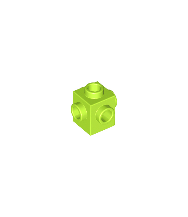 LEGO - Steen, gemodificeerd 1 x 1 met noppen aan 4 zijden - Lime | N