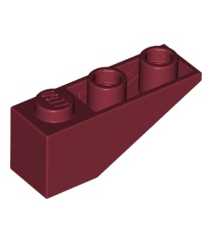 LEGO - Helling, omgekeerd 33 graden graden 3 x 1 - Dark Red | N - Thumbnail