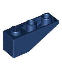 LEGO - Helling, omgekeerd 33 graden graden 3 x 1 - Dark Blue | N - Thumbnail