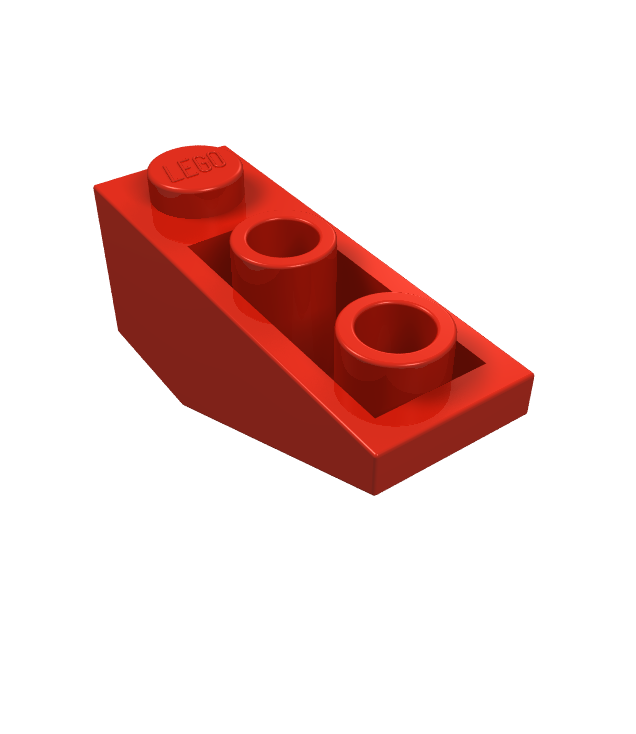 LEGO - Helling, omgekeerd 33 graden graden 3 x 1 - Red | N