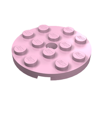 LEGO - Plaat, rond 4 x 4 met gat - Bright Pink | N - Thumbnail