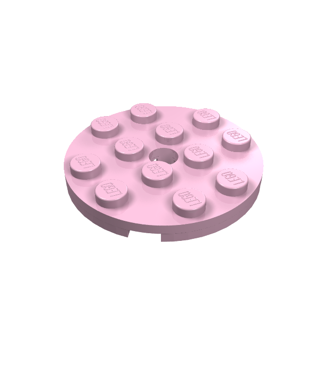 LEGO - Plaat, rond 4 x 4 met gat - Bright Pink | N