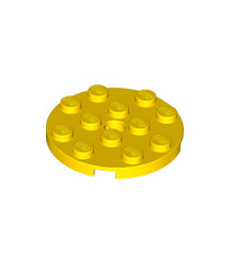LEGO - Plaat, rond 4 x 4 met gat - Yellow | N - Thumbnail