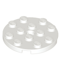 LEGO - Plaat, rond 4 x 4 met gat - White | N - Thumbnail