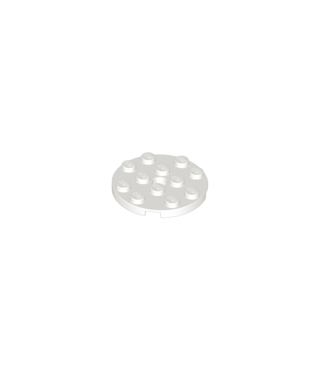 LEGO - Plaat, rond 4 x 4 met gat - White | N