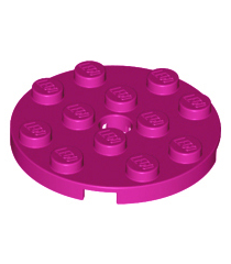 LEGO - Plaat, rond 4 x 4 met gat - Magenta | N - Thumbnail
