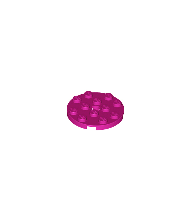 LEGO - Plaat, rond 4 x 4 met gat - Magenta | N